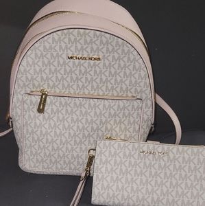 Michael Kors backpack purse and wallet